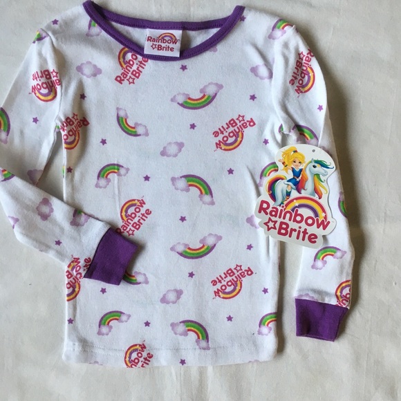 Rainbow Brite shirt Long John Top Size 3T. It's NEW 100% Cotton Pajama Top. - Picture 5 of 8
